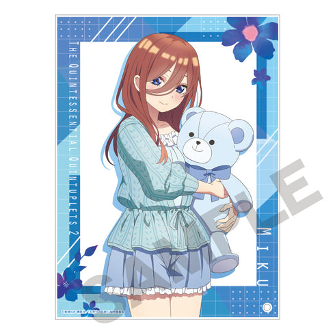 『五等分の花嫁∬』アクリルパネル 中野三玖 ぬいぐるみ抱っこ 立ち絵